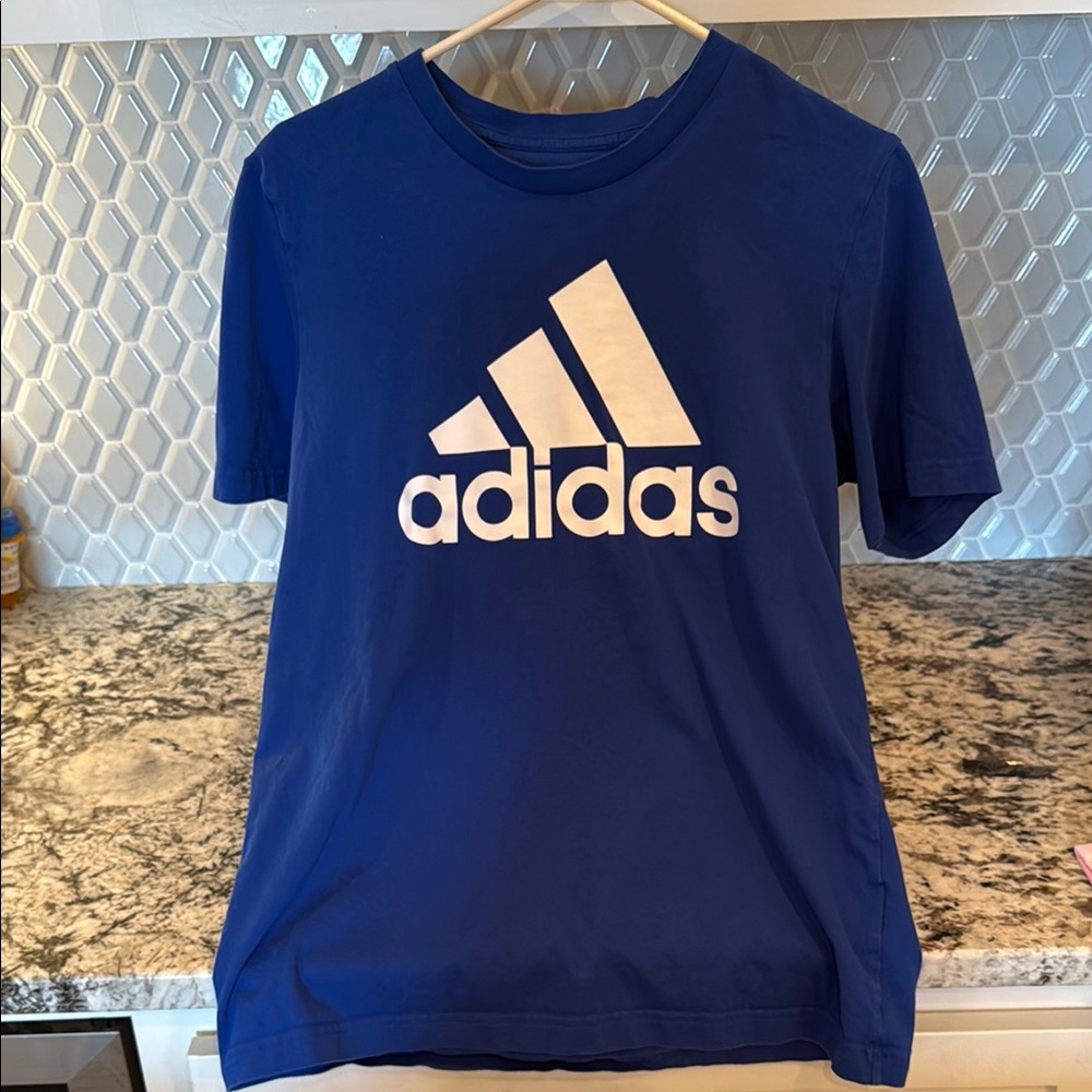 Adidas Royal Blue Tee with White Logo